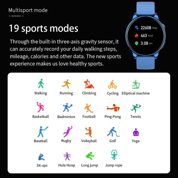 Lokmat TIME 2 1.32 inch Touch Screen Smart Watch, Support Physiological Health Management / Bluetooth Call (Grey) - Image 5