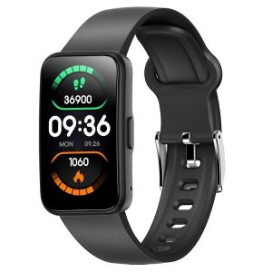 HAMTOD V300 1.47 inch TFT Screen Smart Watch, Support Heart Rate Monitoring / Body Temperature Monitoring (Black)
