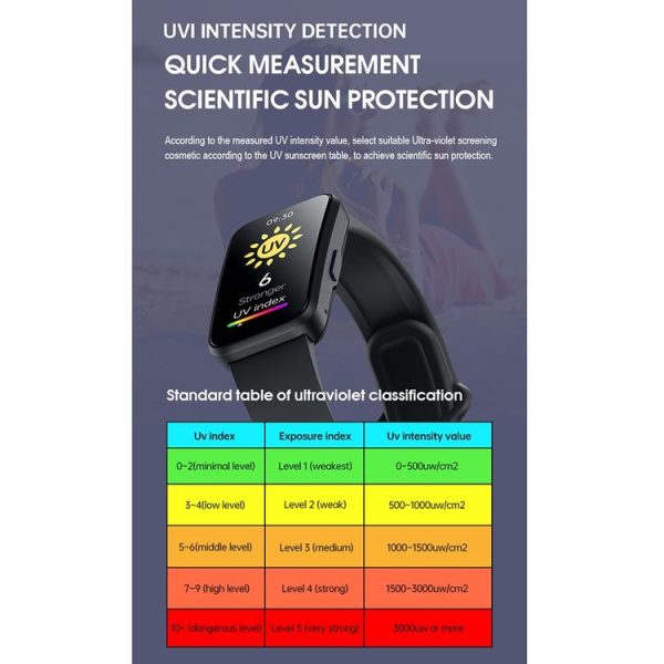 HAMTOD V300 1.47 inch TFT Screen Smart Watch, Support Heart Rate Monitoring / Body Temperature Monitoring (Black) - Image 5