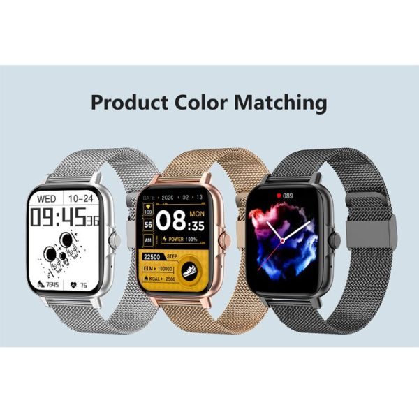 GT50 1.69 inch TFT Screen Steel Strap Smart Watch, Support Bluetooth Call / NFC Function (Black) - Image 2