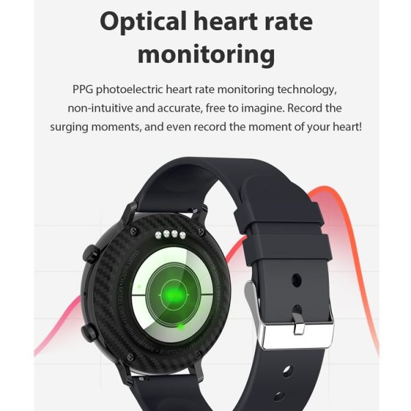 HAMTOD GW33 1.28 inch TFT Screen Smart Watch, Support Bluetooth Call / Sleep Monitoring (Silver) - Image 4