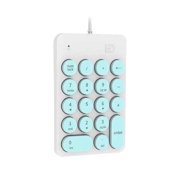 FOETOR ik6610 Mini Wireless Numeric Keyboard (White Green)