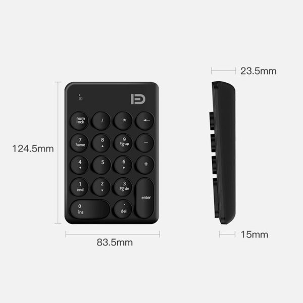 FOETOR ik6610 Mini Wireless Numeric Keyboard (White Green) - Image 2
