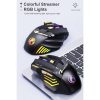 IMICE GW-X7 2.4G + Bluetooth Dual Mode 7-button Silent Rechargeable Wireless Gaming Mouse with Colorful RGB Lights (Black) - Image 5