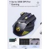 IMICE GW-X7 2.4G + Bluetooth Dual Mode 7-button Silent Rechargeable Wireless Gaming Mouse with Colorful RGB Lights (Black) - Image 8