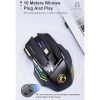 IMICE GW-X7 2.4G + Bluetooth Dual Mode 7-button Silent Rechargeable Wireless Gaming Mouse with Colorful RGB Lights (Black) - Image 9