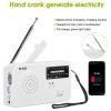 RD-638T Two-band Solar Powered AM / FM Radio Player Flashlight with Dynamo Function (White) - Image 4