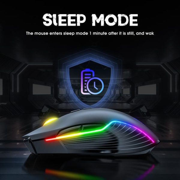 ONIKUMA CW905 2.4G RGB Lighting Wireless Mouse (Black) - Image 5