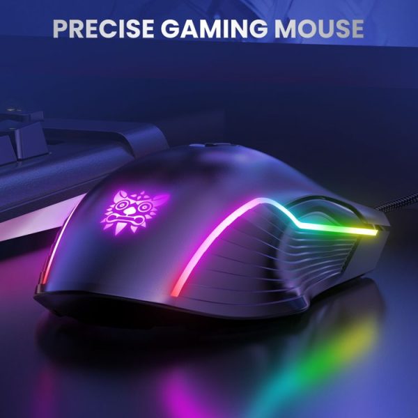 ONIKUMA CW905 RGB Lighting Wired Mouse (Black) - Image 7