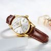 OLEVS 6898 Women Fashion Waterproof Dual Calendar Quartz Watch (Brown White) - Image 2