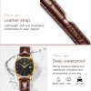 OLEVS 6898 Women Fashion Waterproof Dual Calendar Quartz Watch (Brown White) - Image 9