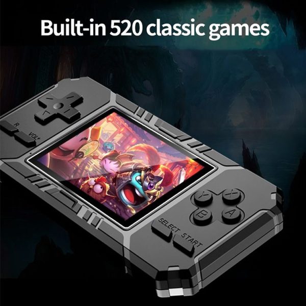 S8 3.0 inch Screen Classic Handheld Game Console Built-in 520 Games (Black) - Image 4
