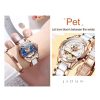 JIN SHI DUN 8831 Women Fashion Diamond Hollowed Waterproof Ceramic Mechanical Watch (Black) - Image 12