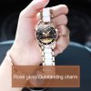 JIN SHI DUN 8831 Women Fashion Diamond Hollowed Waterproof Ceramic Mechanical Watch (Black) - Image 9