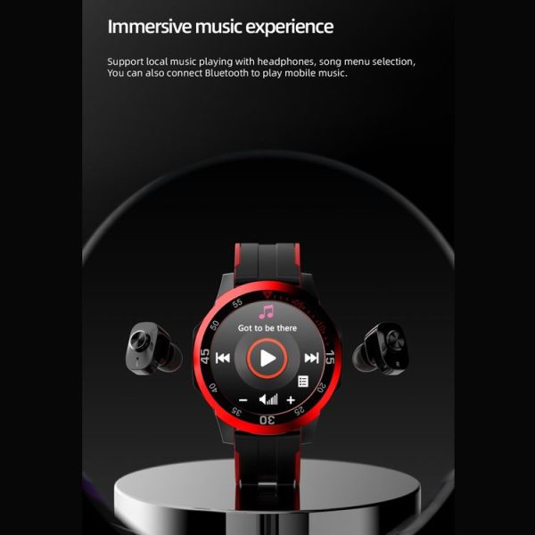 HAMTOD N16 1.3 inch HD Screen Smart Earphone Watch, Support Bluetooth Call / Sleep Monitoring (Red) - Image 3