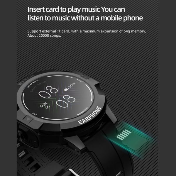 HAMTOD N16 1.3 inch HD Screen Smart Earphone Watch, Support Bluetooth Call / Sleep Monitoring (Red) - Image 4