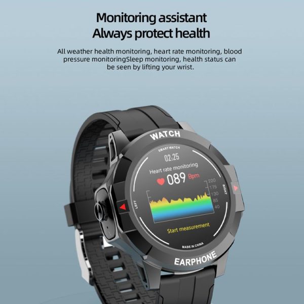 HAMTOD N16 1.3 inch HD Screen Smart Earphone Watch, Support Bluetooth Call / Sleep Monitoring (Red) - Image 5
