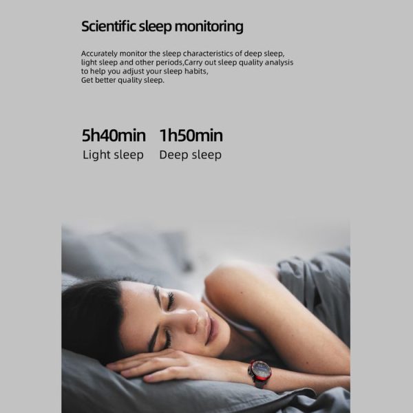 HAMTOD N16 1.3 inch HD Screen Smart Earphone Watch, Support Bluetooth Call / Sleep Monitoring (Red) - Image 6