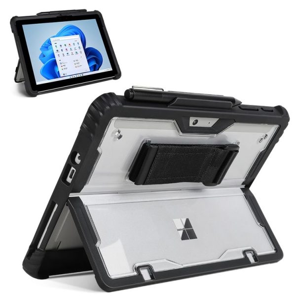 MicroSoft Surface Pro 4 / 5 / 6 / 7 / 7+ Acrylic Transparent Hand Strap Laptop Case