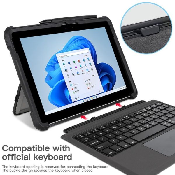 MicroSoft Surface Pro 4 / 5 / 6 / 7 / 7+ Acrylic Transparent Hand Strap Laptop Case - Image 2