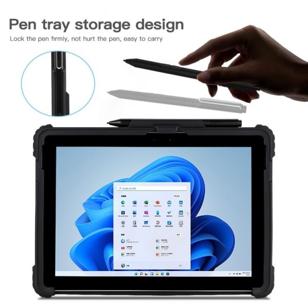 MicroSoft Surface Pro 4 / 5 / 6 / 7 / 7+ Acrylic Transparent Hand Strap Laptop Case - Image 6