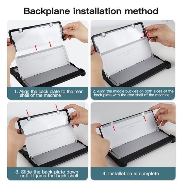MicroSoft Surface Go 1 / 2 / 3 Acrylic Transparent Hand Strap Laptop Case - Image 7