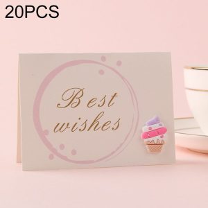 20 PCS 3D Holiday Blessing And Thanksgiving Card (Torch Ice Cream Icon)