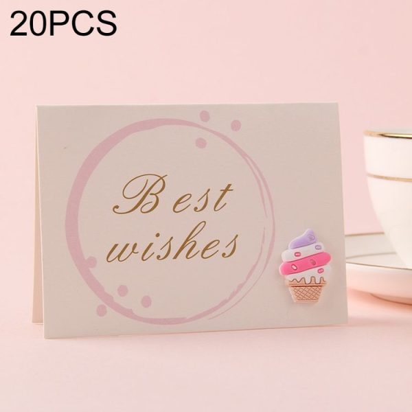 20 PCS 3D Holiday Blessing And Thanksgiving Card (Torch Ice Cream Icon)