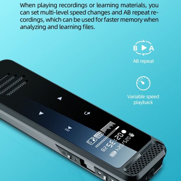 Q55 Smart HD Noise Reduction Voice Control Recording Pen, Capacity: 4GB (Black) - Image 6