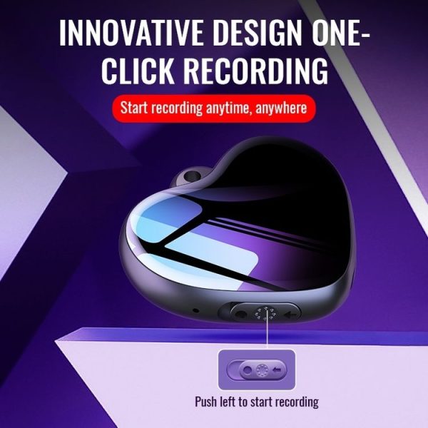 Q66 Heart Pendant Smart HD Noise Reduction Voice Control Recording Pen, Capacity: 4GB - Image 2