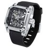 NORTH EDGE Space X Hollow Through The Bottom Automatic Mechanical Luminous Watch For Men (Black)