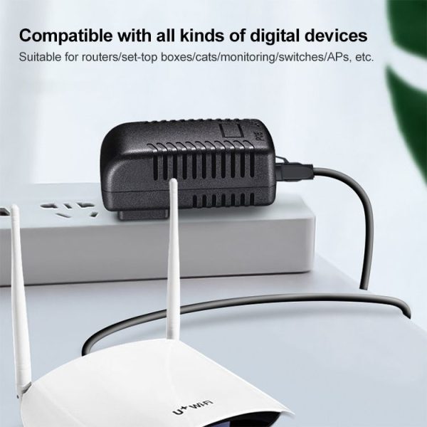 15V 1A Router AP Wireless POE / LAD Power Adapter (EU Plug) - Image 7