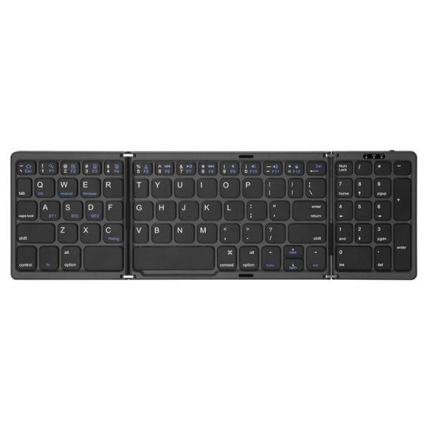 B089 Bluetooth Foldable Keyboard with Numeric (Black)