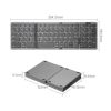 B089T Foldable Bluetooth Keyboard Rechargeable with Touchpad (Grey) - Image 3