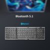 B089T Foldable Bluetooth Keyboard Rechargeable with Touchpad (Grey) - Image 5