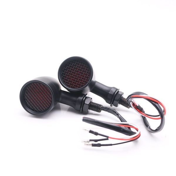 Z008 1 Pair 12V Modified Universal Motorcycle LED Turn Signal, Light Color: Yellow Light (Black)