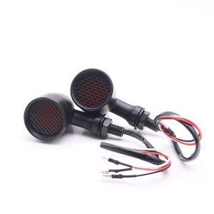 Z008 1 Pair 12V Modified Universal Motorcycle LED Turn Signal, Light Color: Red Light (Black)