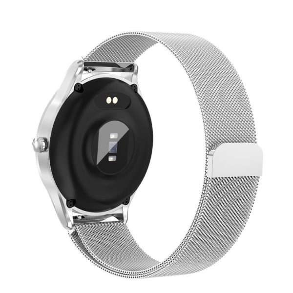 MK10 1.3 inch IPS Color Full-screen Touch Steel Strap Smart Watch, Support Weather Forecast / Heart Rate Monitor / Sleep Monitor / Blood Pressure Monitoring (Silver) - Image 3