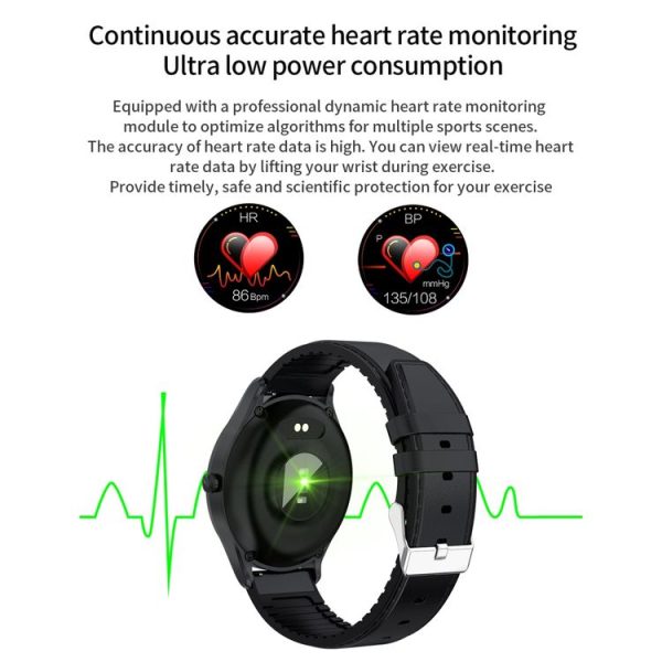 MK10 1.3 inch IPS Color Full-screen Touch Steel Strap Smart Watch, Support Weather Forecast / Heart Rate Monitor / Sleep Monitor / Blood Pressure Monitoring (Silver) - Image 6