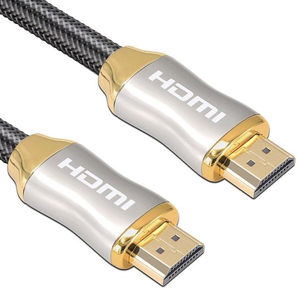 HDMI 2.1 1m HD 8K PS4 Cable 4K2K 144Hz Projector Notebook Set-Top Box Cable (Golden) - Image 2