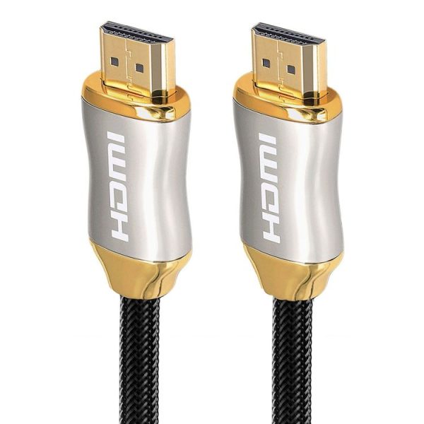 HDMI 2.1 1m HD 8K PS4 Cable 4K2K 144Hz Projector Notebook Set-Top Box Cable (Golden) - Image 3