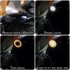 2 PCS PE-ZSD-174 Motorcycle Flashing Rotation Mode LED Two-color Modified Round Turn Signal Light (Yellow + White Light) - Image 2
