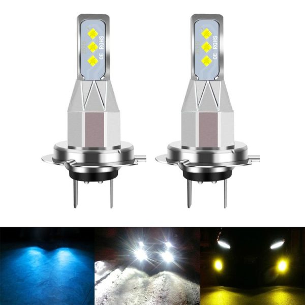1 Pair H7 DC 12V-24V 12W 1800LM Car LED Fog Light (Ice Blue Light) - Image 2