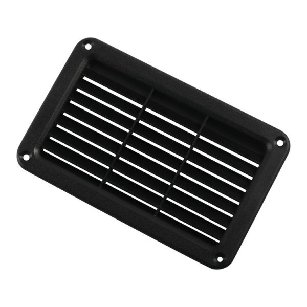 A6788 193x122mm Black Rectangle Louvered Ventilation Plastic Venting Panel Cover - Image 2