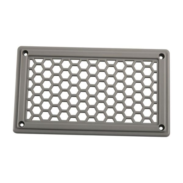 A6790 198x114mm Grey Rectangle Louvered Ventilation Plastic Venting Panel Cover - Image 2
