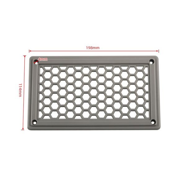 A6790 198x114mm Grey Rectangle Louvered Ventilation Plastic Venting Panel Cover - Image 6