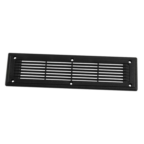 A6792 300x80mm Black Straight Louvered Ventilation Plastic Venting Panel Cover - Image 2