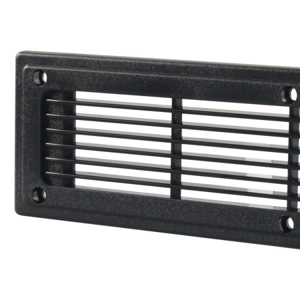 A6792 300x80mm Black Straight Louvered Ventilation Plastic Venting Panel Cover - Image 5