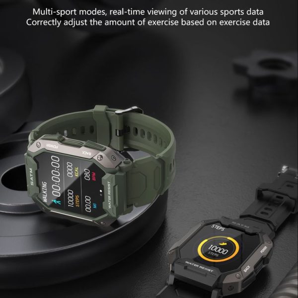 C20 1.71 inch TFT HD Screen Smart Watch, Support Heart Rate Monitoring / Blood Oxygen Monitoring (Black Camouflage) - Image 5