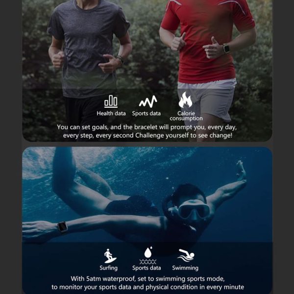 C20 1.71 inch TFT HD Screen Smart Watch, Support Heart Rate Monitoring / Blood Oxygen Monitoring (Black Camouflage) - Image 6